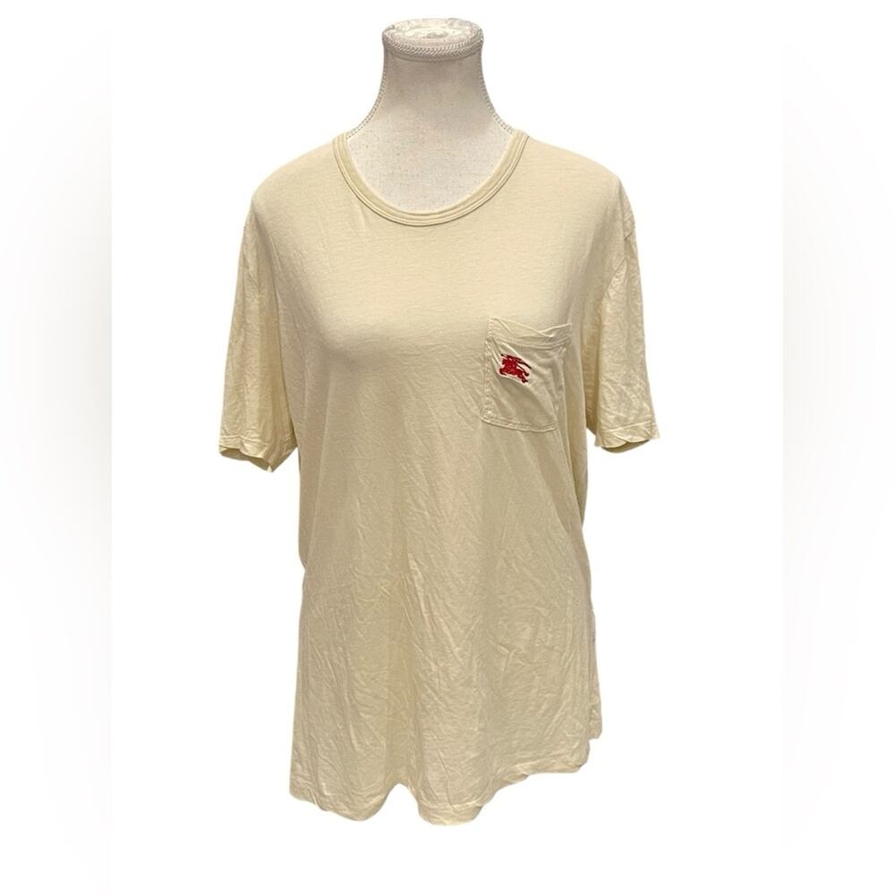 Burberry Cream Cotton Shirt Size:XL